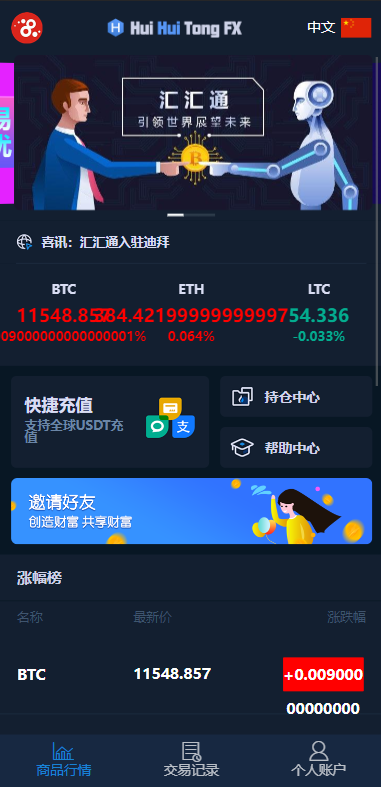 汇汇通微盘usdt支付完美运营2次开发版+完整数据+K线正常+3种语言